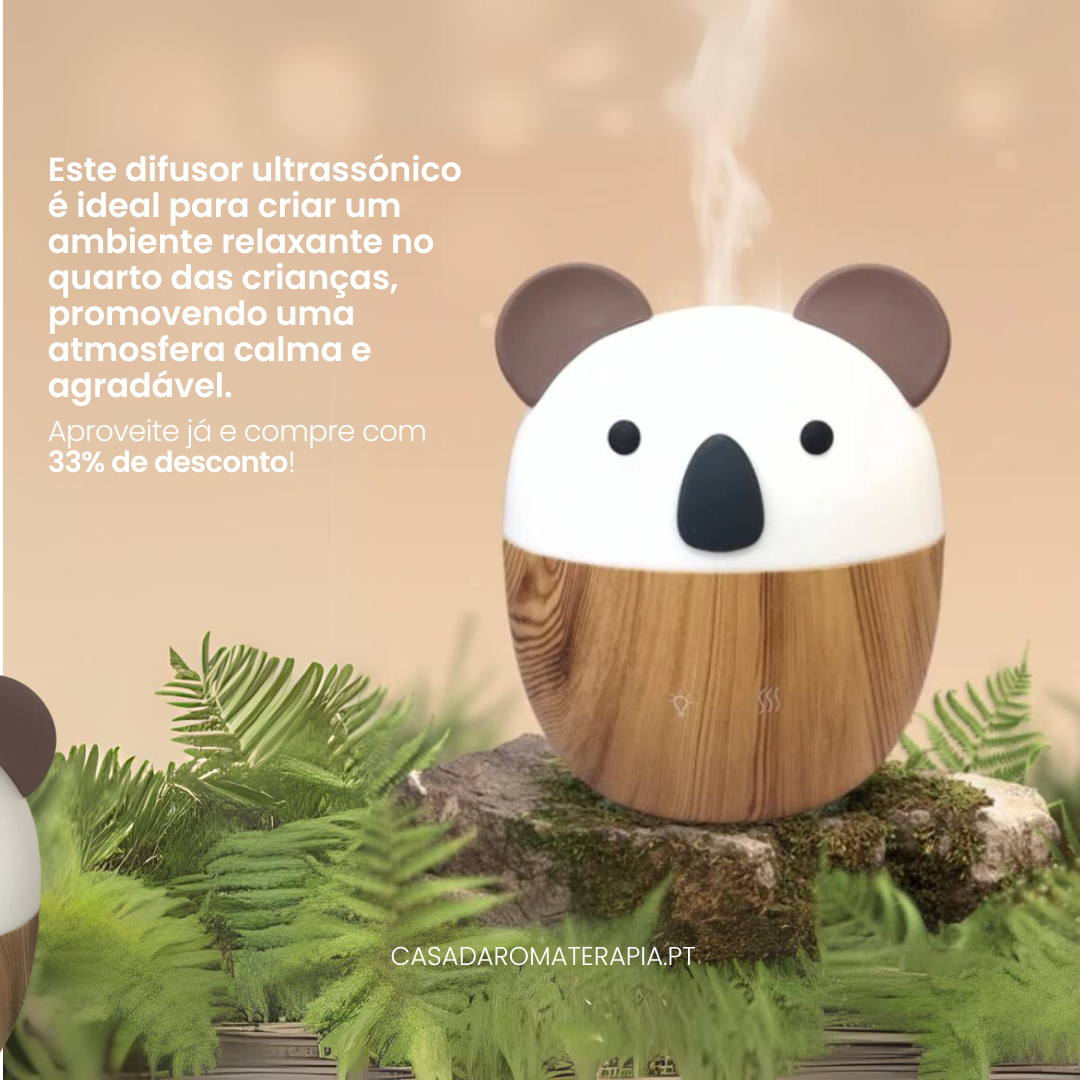 Difusor Ultrassónico para Óleos Essenciais | Infantil Panda Woofie