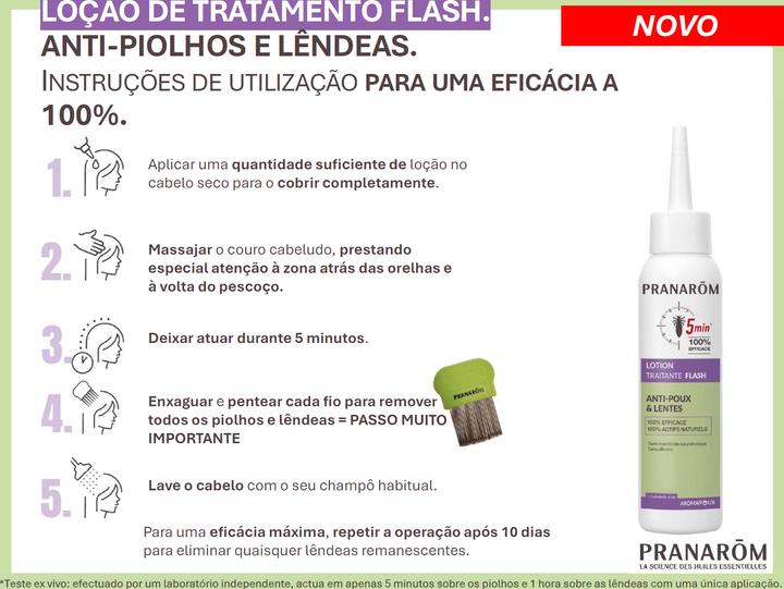 Loção Anti-Piolhos e Lêndeas FLASH