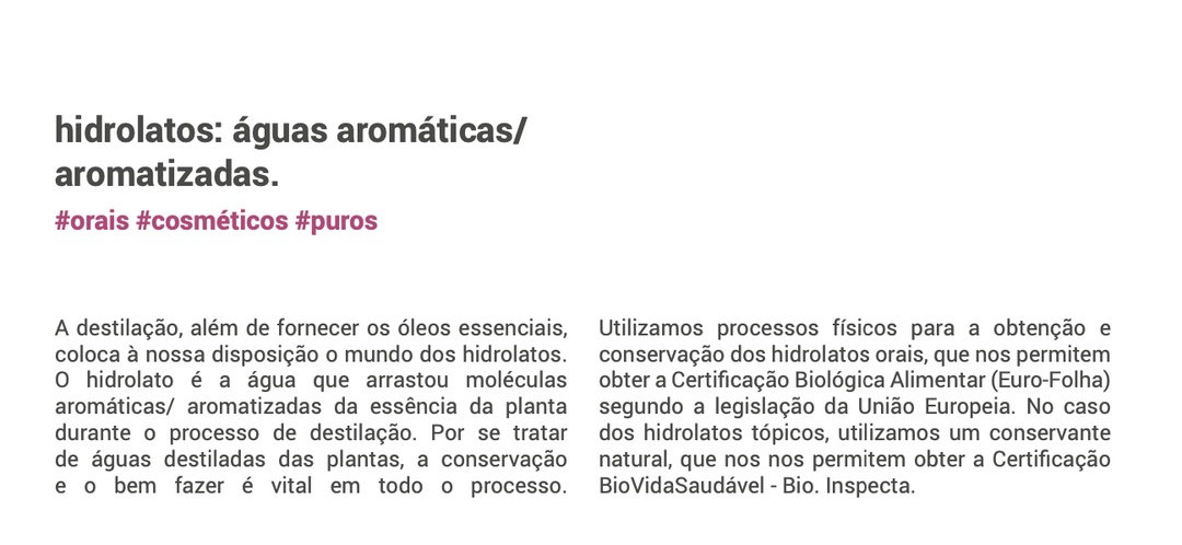 Hidrolato Tília Tilia vulgaris 🌿 bio | oral e cosmético