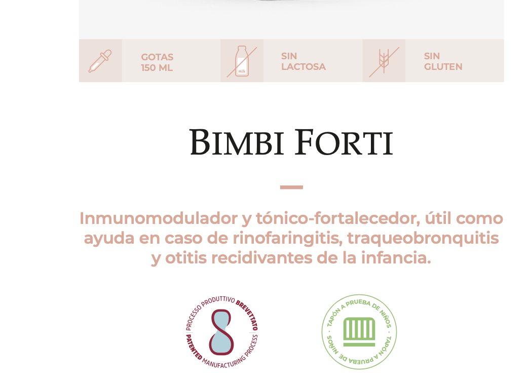 Suplemento natural Infantil - Imunomodulador +3A | Bimbi forti (Validade 01/25)