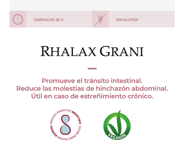 Suplemento natural Rhalax Grani | Trânsito intestinal