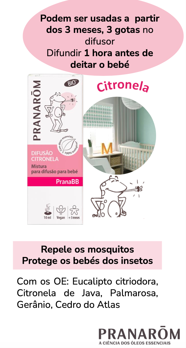 Solução Natural Bébé 10ml bio | Repelente Citronela para Difusor +3M %