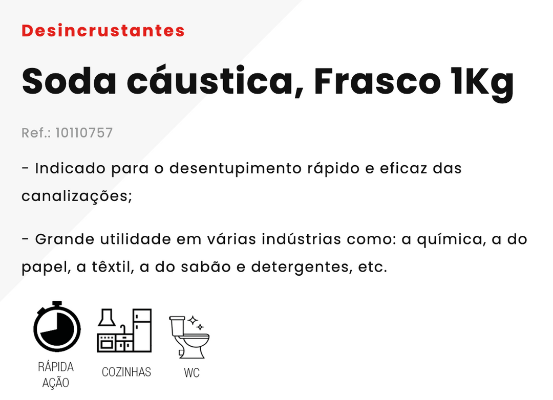 Soda Cáustica em pérolas | Lacrilar 1Kg