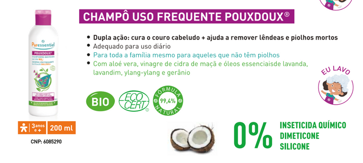 PouxDoux Champô Uso Frequente Bio 200ml