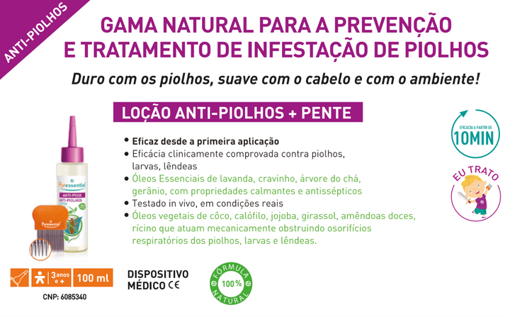 Anti-Piolhos Loção + Pente 100ml