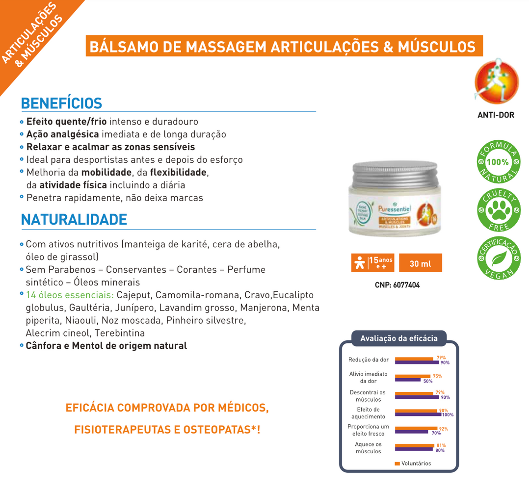 Articulações & Músculos Bálsamo Calmante Dores 30ml