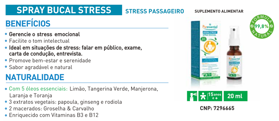 Spray Bucal Stress – 20ml (Validade 07/25)