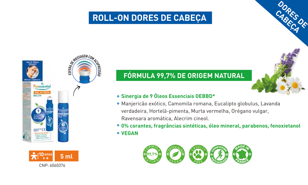 Roll-On Dores de Cabeça 5ml (10 anos+)